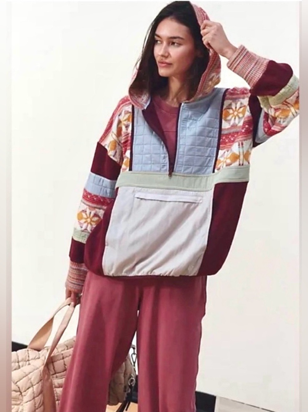 Free People To The Peak Quarter Zip  in Mahogany NWT 🌷FP Movement